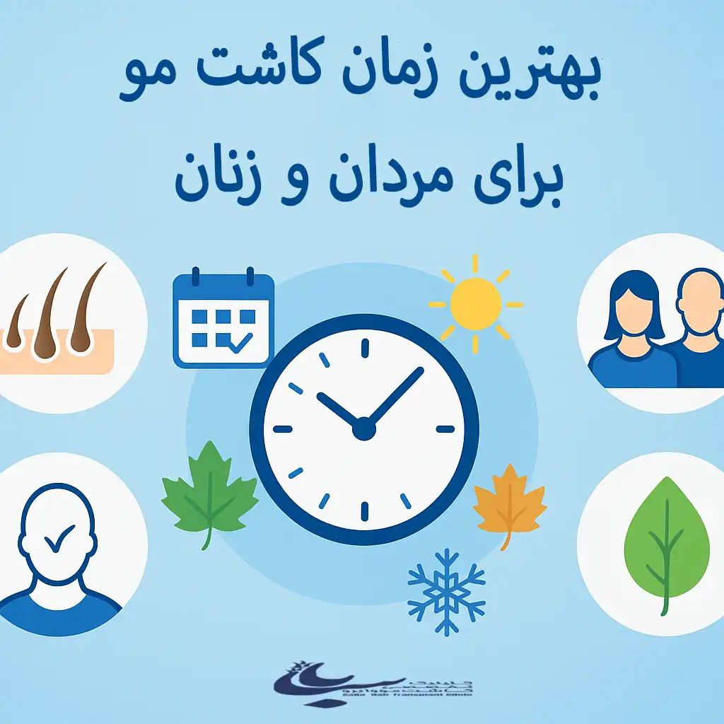 بهترین زمان کاشت مو برای مردان و زنان